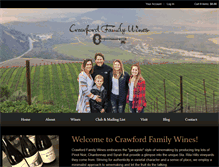 Tablet Screenshot of crawfordfamilywines.com